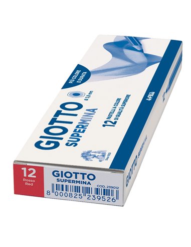Pastello Giotto Supermina monocolore rosso 12 F235112 GIOTTO PASTELLI COLORATI