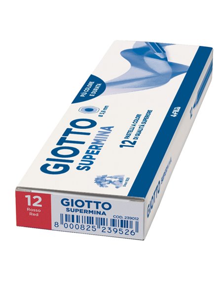 Pastello Giotto Supermina monocolore rosso 12 F235112 GIOTTO PASTELLI COLORATI