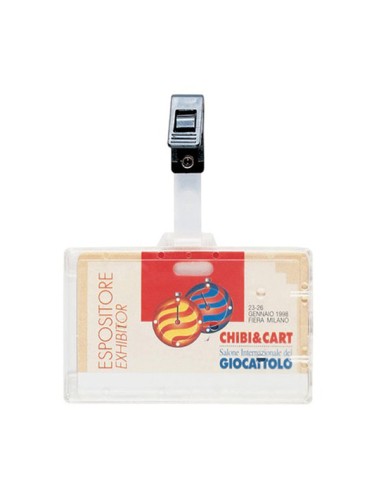 PORTANOME 9X6CM CON CLIP IN PLASTICA 388 FAVORIT 100460578 FAVORIT PORTABADGE E ACCESSORI