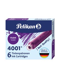 SCATOLA 6 CARTUCCE INCHIOSTRO TP/6 VIOLA PELIKAN 4001 400142568 PELIKAN INCHIOSTRO-CARTUCCE-CANCELLATORI