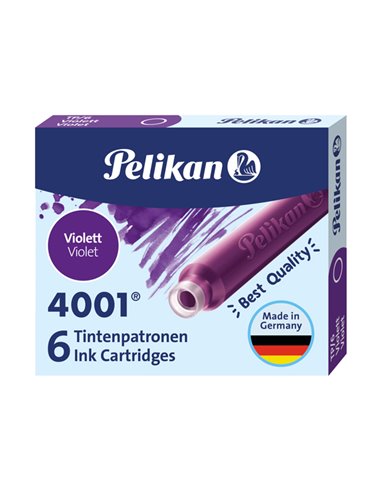 SCATOLA 6 CARTUCCE INCHIOSTRO TP/6 VIOLA PELIKAN 4001 400142568 PELIKAN INCHIOSTRO-CARTUCCE-CANCELLATORI