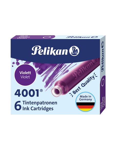SCATOLA 6 CARTUCCE INCHIOSTRO TP/6 VIOLA PELIKAN 4001 400142568 PELIKAN INCHIOSTRO-CARTUCCE-CANCELLATORI
