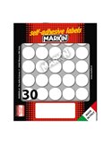Etichetta adesiva bianca tonda Ø22mm (10fogli x 30etichette) Markin X10007