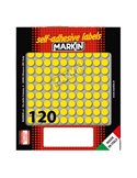 Etichetta adesiva giallo tonda Ø10mm (10fogli x 120etichette) Markin X10004GI