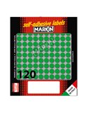 Etichetta adesiva verde tonda Ø10mm (10fogli x 120etichette) Markin 10004VE