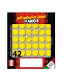 Etichetta adesiva giallo tonda Ø18mm (10fogli x 42etichette) Markin 10006GI