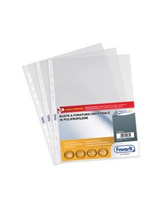 50 BUSTE FORATE 22X30 1725/15 SUPERIOR B.A. FAVORIT 100460122 FAVORIT BUSTE A PERFORAZIONE UNIVERSALE
