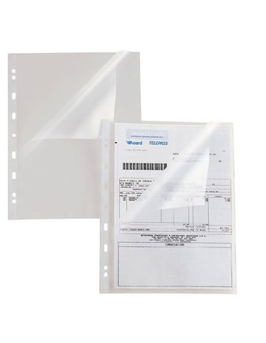 25 BUSTE FORATE A L 22X30 ATLA-150A (APERTA SU 2 LATI) SEI ROTA 662216 SEI ROTA CARTELLINE APERTE SU DUE LATI
