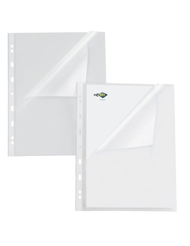 25 BUSTE FORATE A L 22X30 ATLA-150A (APERTA SU 2 LATI) SEI ROTA 662216 SEI ROTA CARTELLINE APERTE SU DUE LATI