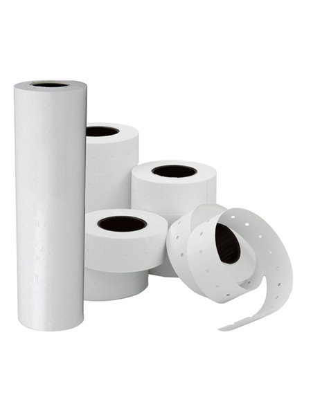 10 ROTOLI DA 1000 ETICHETTE 21X12 BIANCHE PERM. ART.165 X LEBEZ 200 165