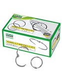 SCATOLA 100 ANELLI IN METALLO 40MM X RILEGATURA 454