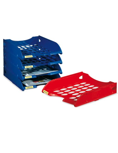 Vaschetta portacorrispondenza forate E040 blu navy FELLOWES E040BN FELLOWES PORTACORRISPONDENZA-PORTARIVISTE