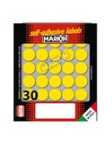 Etichetta adesiva giallo tonda Ø22mm (10fogli x 30etichette) Markin 10007GI