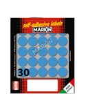 Etichetta adesiva blu tonda Ø22mm (10fogli x 30etichette) Markin 10007BL