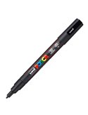 Marcatore UNI POSCA PC3M p.fine 0,9-1,3mm nero UNI MITSUBISHI M PC3M N