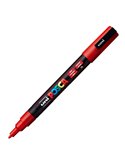 Marcatore UNI POSCA PC3M p.fine 0,9-1,3mm rosso UNI MITSUBISHI M PC3M R