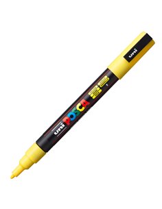 Marcatore UNI POSCA PC3M p.fine 0,9-1,3mm giallo UNI MITSUBISHI M PC3M G UNI MITSUBISHI A BASE D'ACQUA