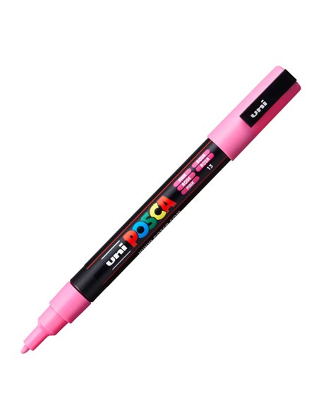 Marcatore UNI POSCA PC3M p.fine 0,9-1,3mm rosa UNI MITSUBISHI M PC3M RA