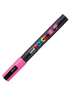 Marcatore UNI POSCA PC3M p.fine 0,9-1,3mm rosa UNI MITSUBISHI M PC3M RA 2
