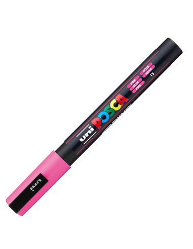 Marcatore UNI POSCA PC3M p.fine 0,9-1,3mm rosa UNI MITSUBISHI M PC3M RA