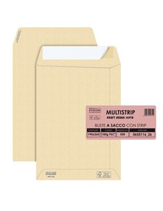 500 buste saccoMULTI STRIPavana carta ric. FSC®strip ades.190x260mm 100gr Pigna 065511626 Pigna Envelopes BUSTE A SACCO