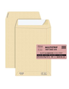 500 buste saccoMULTI STRIP avana carta ric.FSC®strip adesivo230x330mm 100g Pigna 065512533 Pigna Envelopes BUSTE A SACCO