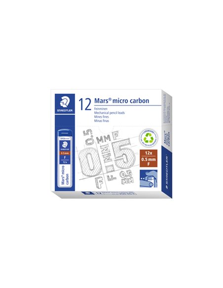 12 astucci da 12 mine 0.5mm MARS®MICRO 250 05-F STAEDTLER 250 05-F STAEDTLER MINE