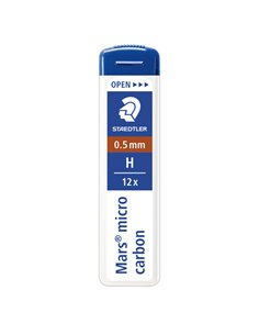 12 astucci da 12 mine 0.5mm MARS®MICRO 250 05-H STAEDTLER 250 05-H STAEDTLER MINE