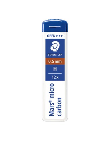 12 astucci da 12 mine 0.5mm MARS®MICRO 250 05-H STAEDTLER 250 05-H STAEDTLER MINE