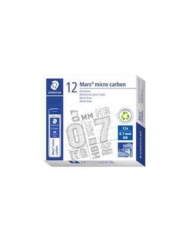 12 astucci da 12 mine 0.7mm MARS®MICRO 250 07-HB STAEDTLER 250 07-HB STAEDTLER MINE