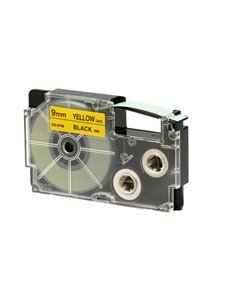 NASTRO CASIO 9MM X 8MT NERO SU GIALLO XR-9YW1-W-DJ CASIO ETICHETTE-NASTRI-TAMPONI PER ETICHETTATRICI E PREZZATRICI