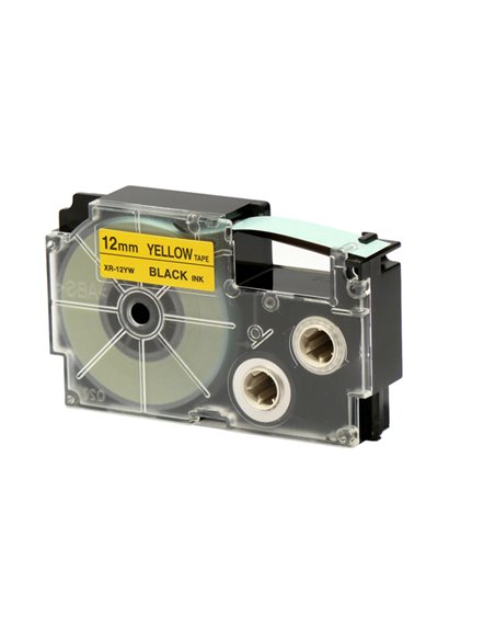 NASTRO CASIO 12MM X 8MT NERO SU GIALLO XR-12YW1-W-DJ