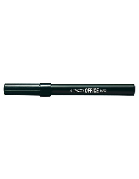 SCATOLA 12 PENNARELLI TRATTO OFFICE MAXI NERO 731603 TRATTO PUNTA FELTRO