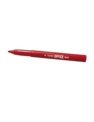 SCATOLA 12 PENNARELLI TRATTO OFFICE MAXI ROSSO 731602 TRATTO PUNTA FELTRO