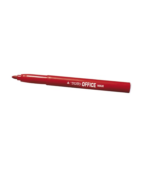 SCATOLA 12 PENNARELLI TRATTO OFFICE MAXI ROSSO 731602 TRATTO PUNTA FELTRO