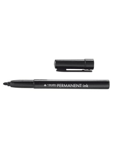 SCATOLA 12 MARCATORI TRATTO PERMANENT INK NERO 732503 TRATTO PERMANENTI