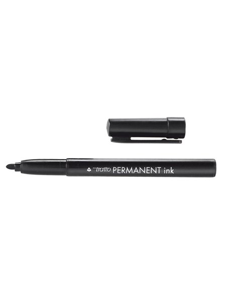SCATOLA 12 MARCATORI TRATTO PERMANENT INK NERO 732503 TRATTO PERMANENTI