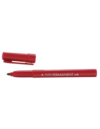 SCATOLA 12 MARCATORI TRATTO PERMANENT INK ROSSO 732502 TRATTO PERMANENTI