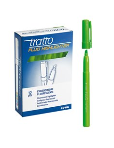 SCATOLA 12 EVIDENZIATORI HIGHLIGHTER VERDE TRATTO FLUO 733002 TRATTO COLORE LIQUIDO