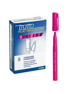 SCATOLA 12 EVIDENZIATORI HIGHLIGHTER FUCSIA TRATTO FLUO 733007