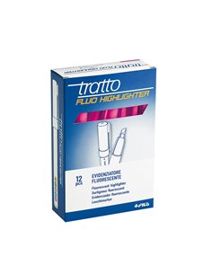 SCATOLA 12 EVIDENZIATORI HIGHLIGHTER FUCSIA TRATTO FLUO 733007 2