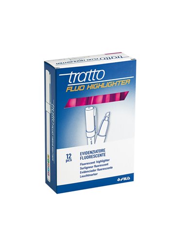 SCATOLA 12 EVIDENZIATORI HIGHLIGHTER FUCSIA TRATTO FLUO 733007
