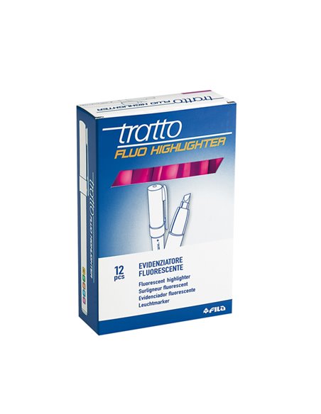 SCATOLA 12 EVIDENZIATORI HIGHLIGHTER FUCSIA TRATTO FLUO 733007