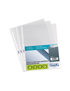 50 BUSTE FORATE 21X29,7 1725UNI/15 SUPERIOR LISCIA FAVORIT 100460025