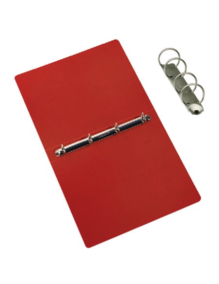 Raccoglitore Presspan 25x33cm 4anelli 25mm rosso CDG CG0392PBXXXAC02 CART. GARDA RACCOGLITORI AD ANELLI