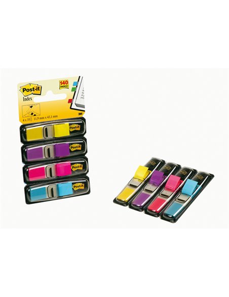 MINISET 140 SEGNAPAGINA Post-it® INDEX 683-4AB IN 4 COLORI VIVACI 7000052572