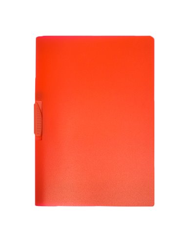 CARTELLINA CON MOLLA CLIPPER ROSSO TRASP. ART.F007 LEONARDI F007TR