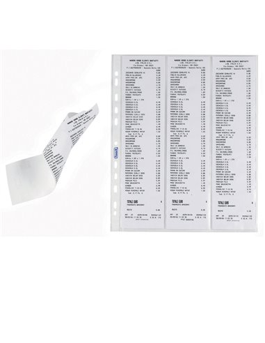 10 Buste forate per 6 scontrini fiscali 25,2X30,7 Favorit 100460079 FAVORIT BUSTE PER USI DIVERSI E DEDICATI