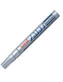 Marcatore UNI PAINT PX20 punta conica 2,8mm argento UNI MITSUBISHI M PX20 ARG