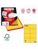 Etichetta adesiva C/512 giallo 100fg A4 105x74,25mm (8et/fg) Markin X210C512G